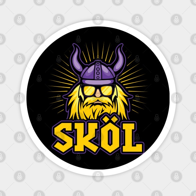 Skol Vikings Nordic Scandinavian Helmet Magnet by aneisha